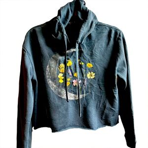 Fifth Sun Gray/floral Pullover Hoodie Size Small - Gently used